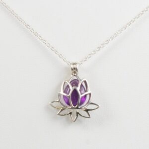 Coffret Collier Fleur de Lotus - 3 Pierres Interchangeables en Argent 925°°°