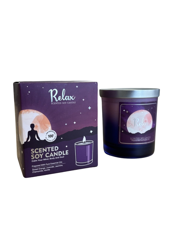 Bougie au huiles essentielles Aromathérapie Relax