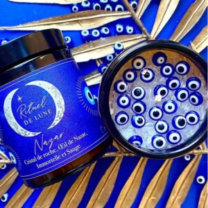 Bougie Oeil de Nazar protection puissante contre le mauvais œil et les énergies négatives