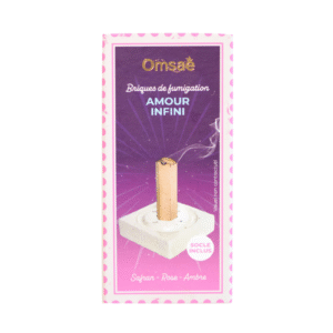 Encens – Brique de Fumigation "Amour Infini" | Safran, Rose & Ambre – Magnétisée par mes soins